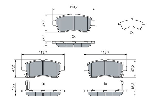 BOSCH 0986460075 fékbetétkészlet, tárcsafék