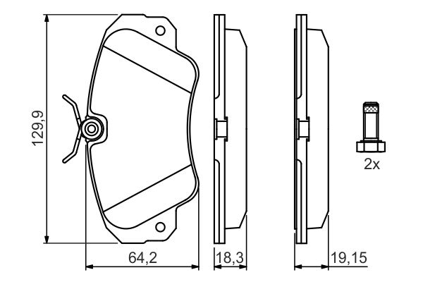 BOSCH 0986460939 Fékbetét készlet, tárcsafék