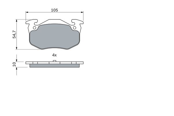 BOSCH 53602 0 986 460 970 - Fékbetét