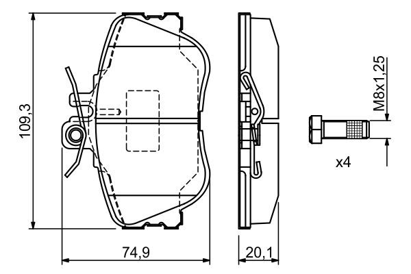 BOSCH 40462 0 986 460 977 - Fékbetét