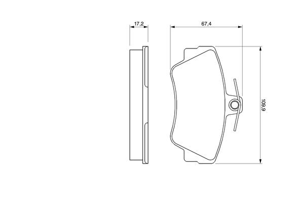 BOSCH BOH0986460989 Fékbetét