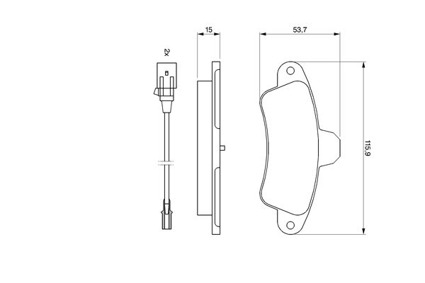 BOSCH 219 834 0 986 460 991 - Fékbetét készlet, tárcsafék