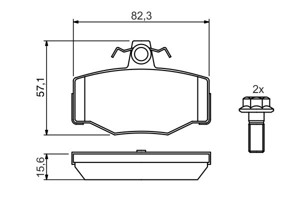 BOSCH 215 844 0 986 460 993 - Fékbetét készlet, tárcsafék