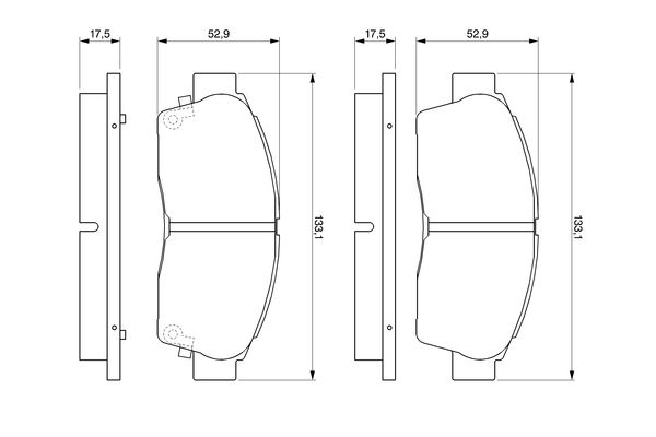 BOSCH 0986461123 Fékbetét készlet, tárcsafék