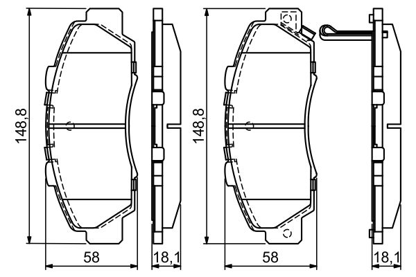 BOSCH 0986461142 Fékbetét készlet, tárcsafék