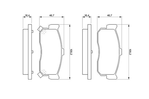 BOSCH BOH0986461144 KLOCKI HAM  INFINITI G20