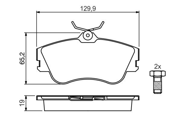 BOSCH 215 163 0 986 461 753 - Fékbetét készlet, tárcsafék