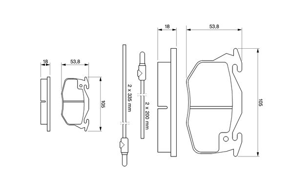 BOSCH 42088 0 986 461 763 - Fékbetét