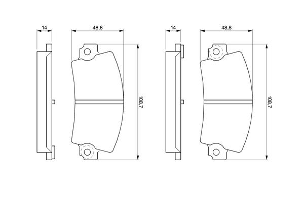 BOSCH BOH0986463490 Fékbetét