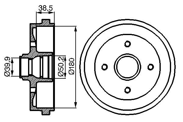 BOSCH 0986477002 Fékdob