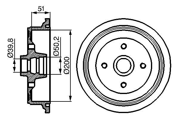 BOSCH 0986477016 Fékdob