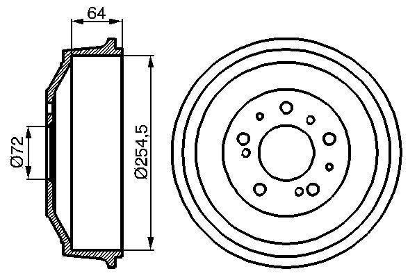 BOSCH 1001776484 0986477031 - fékdob