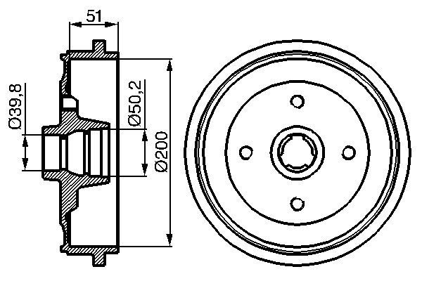 BOSCH 0986477053 Fékdob