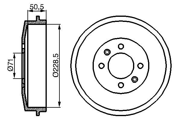 BOSCH 0986477060 Fékdob