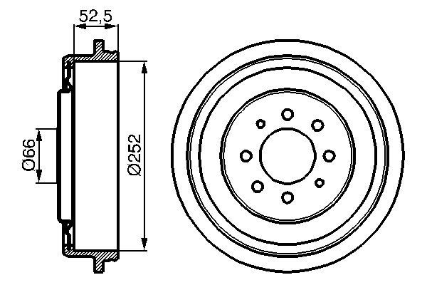 BOSCH 0986477067 Fékdob