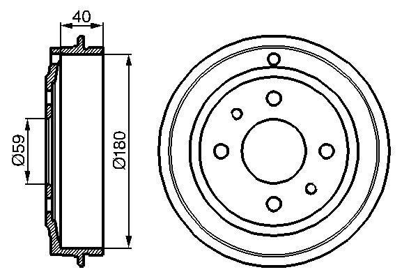 BOSCH 1001776514 0986477083 - fékdob