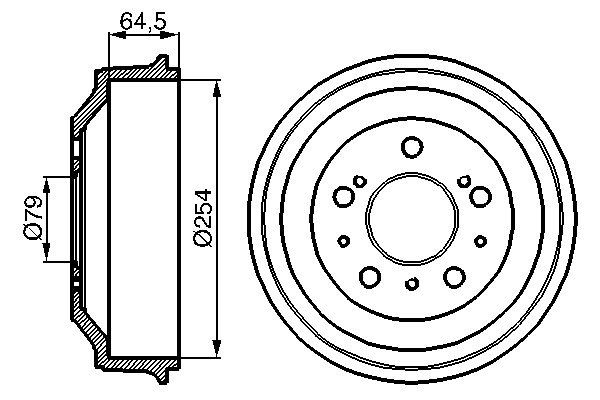 BOSCH 0986477098 Fékdob