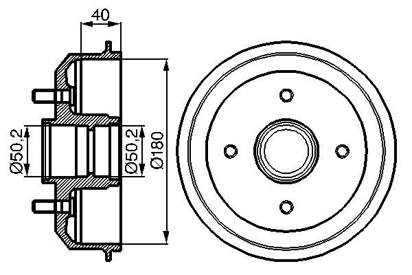 BOSCH 0986477099 Fékdob