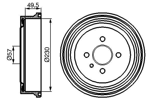 BOSCH 219 959 0 986 477 100 - Fékdob