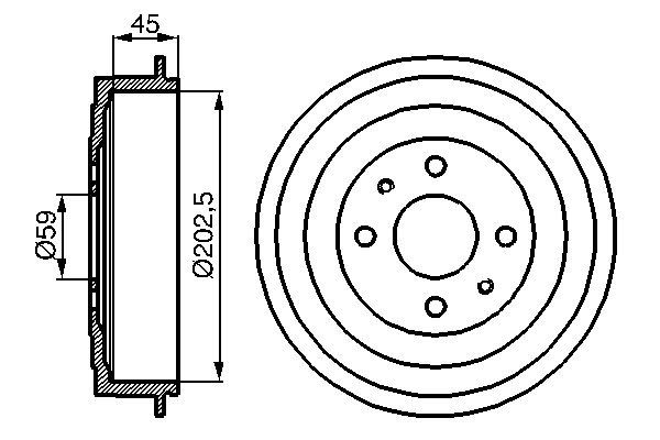 BOSCH 0986477109 Fékdob