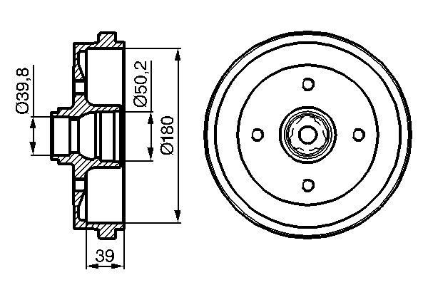 BOSCH 0986477111 Fékdob