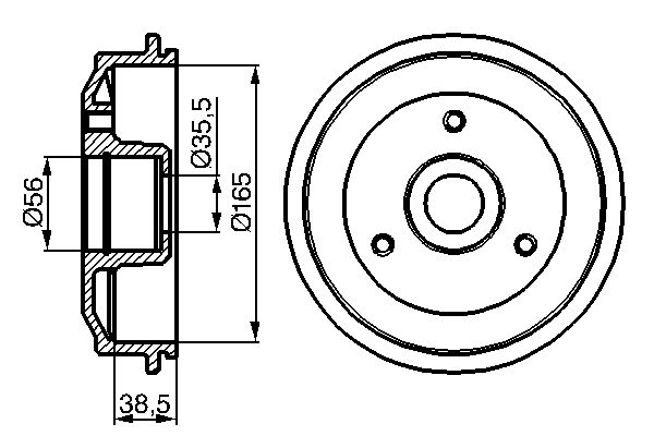 BOSCH 0986477118 Fékdob