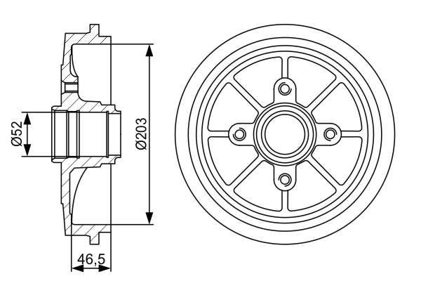 BOSCH 0986477126 Fékdob