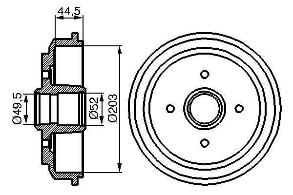 BOSCH 0986477149 Fékdob