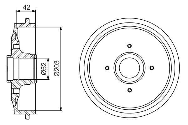 BOSCH 0986477201 Fékdob