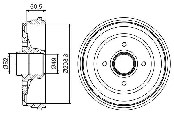 BOSCH BOS0986477206 fékdob