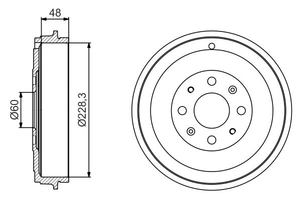 BOSCH 0986477208 Fékdob