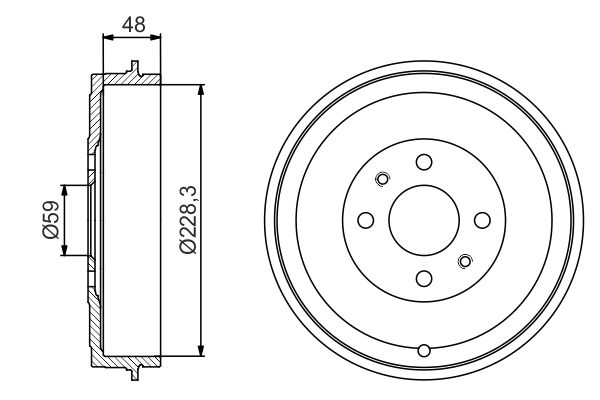 BOSCH 0986477212 Fékdob