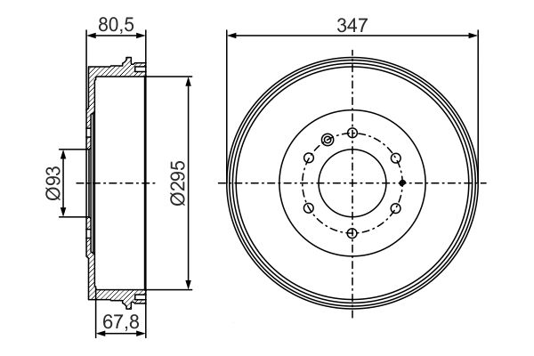 BOSCH 0986477280 Fékdob