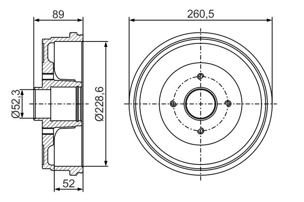 BOSCH 0986477288 Fékdob