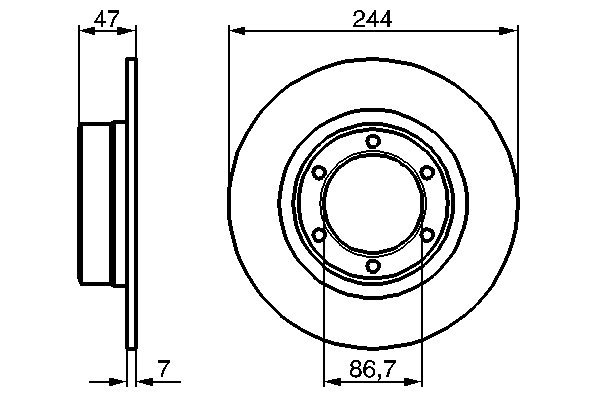 BOSCH BOH0986478050 Féktárcsa