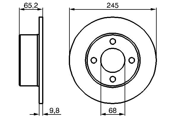 BOSCH 219 233 0 986 478 073 - Féktárcsa