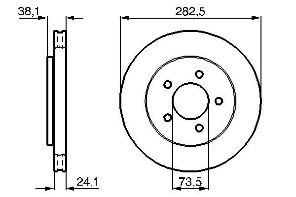 BOSCH 0986478109 Féktárcsa