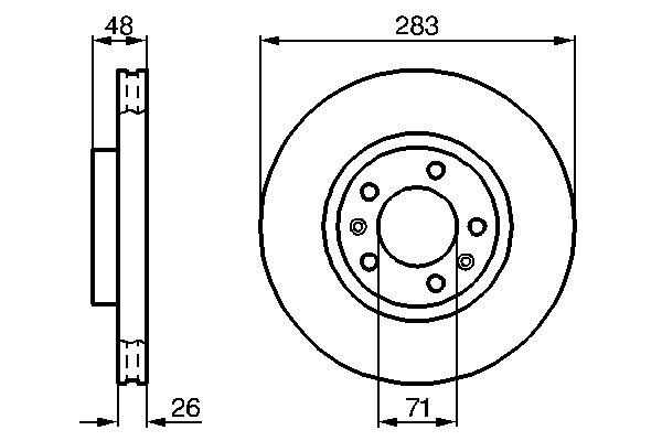 BOSCH 0986478125 Féktárcsa