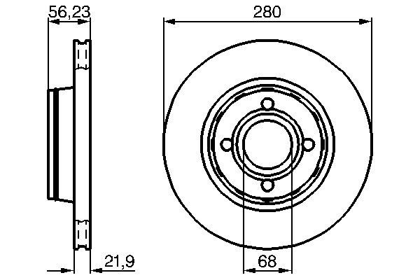 BOSCH BOS0986478128 féktárcsa