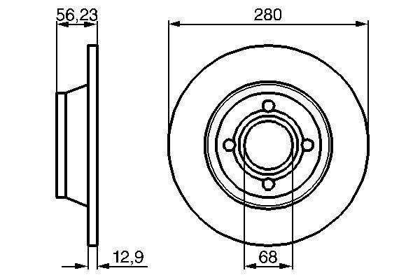 BOSCH BOS0986478131 féktárcsa