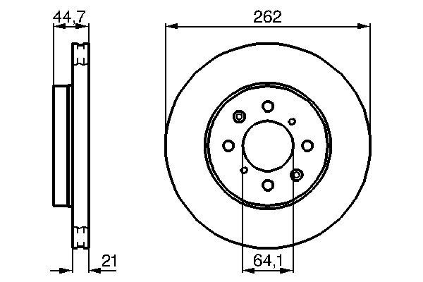 BOSCH 0986479B23 Féktárcsa