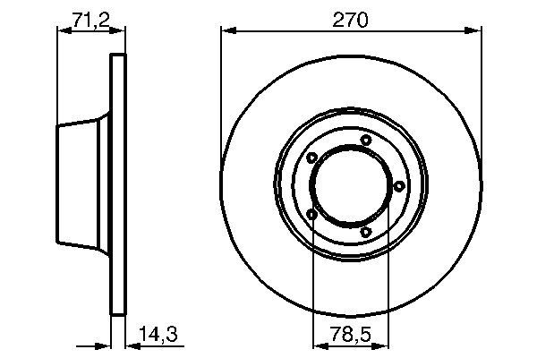 BOSCH 0986478190 Féktárcsa