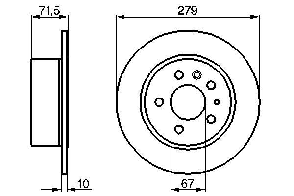 BOSCH 0986478199 Féktárcsa