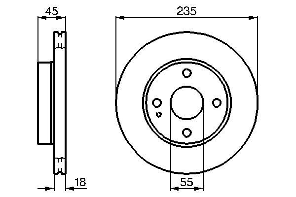 BOSCH 0986478241 Féktárcsa