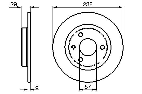 BOSCH 0986478246 Féktárcsa