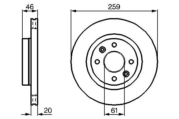 BOSCH 216 173 0 986 478 270 - Féktárcsa