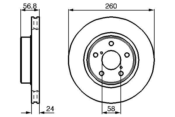 BOSCH BOS0986478293 féktárcsa