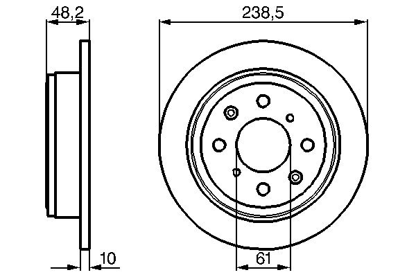 BOSCH BOH0986478350 Féktárcsa