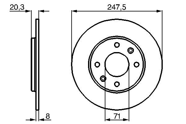 BOSCH BOS0986478371 féktárcsa