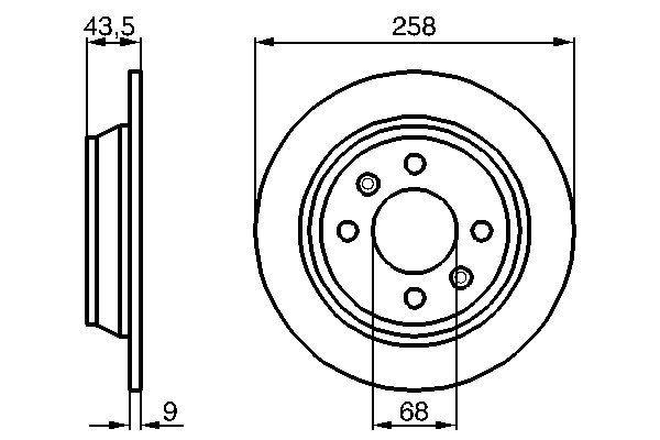 BOSCH BOH0986478374 Féktárcsa